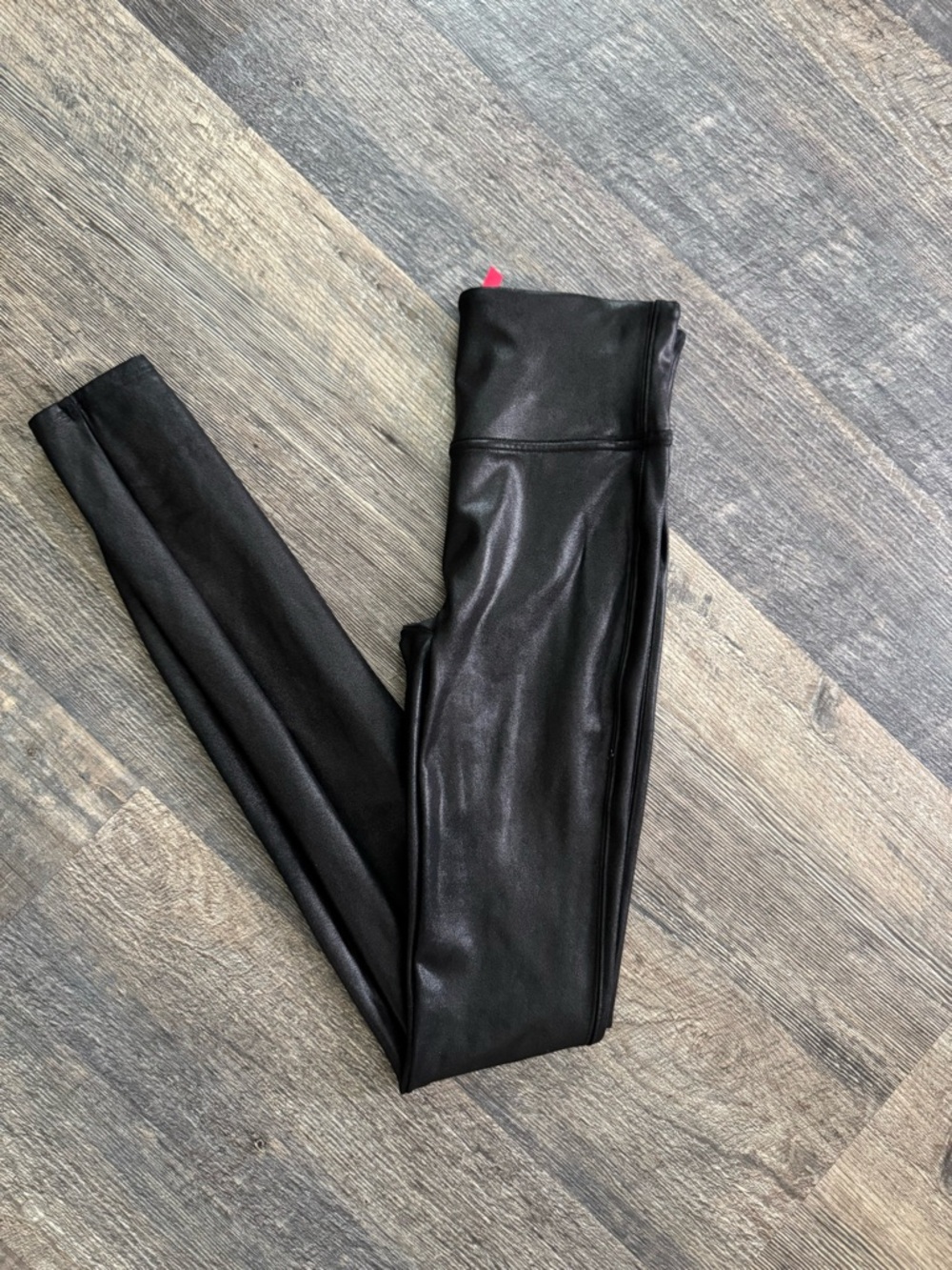 SPANX Black Faux Leather High-Rise Leggings